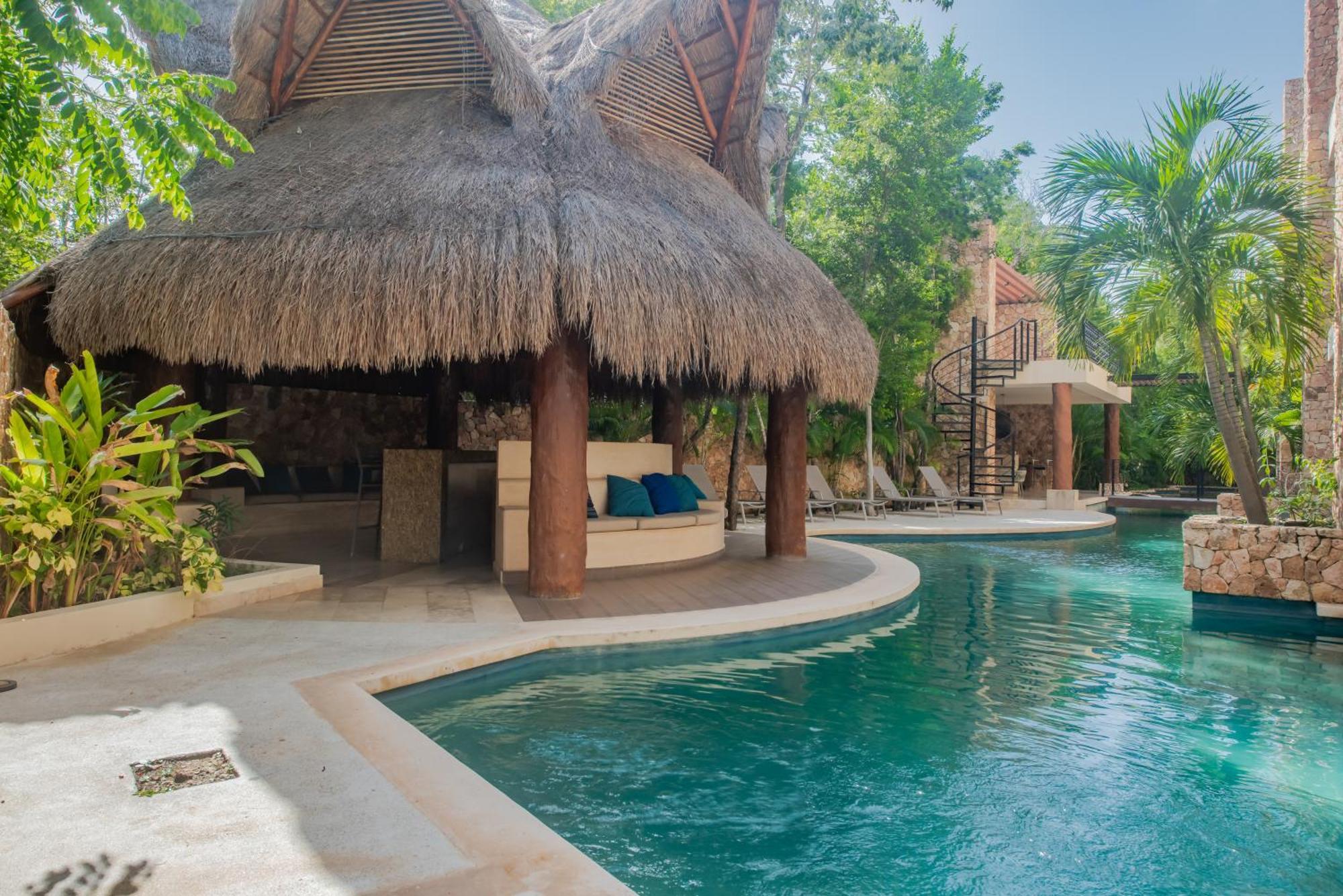 Luxury Aldea Zama 2Bed - 2Bat Apartment Private Terrace & Swim Up ตูลุม ภายนอก รูปภาพ
